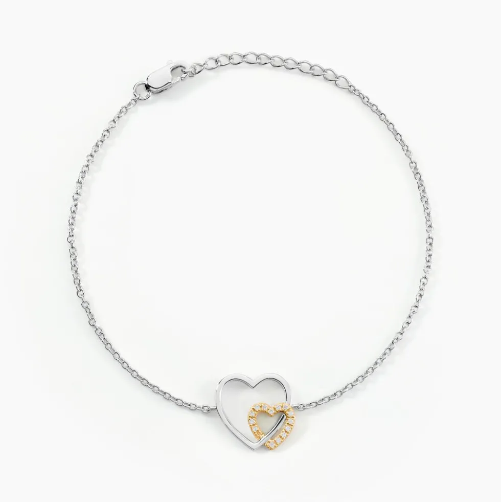 Bracelet Ticia Or Jaune Argent Blanc Oxyde De Zirconium