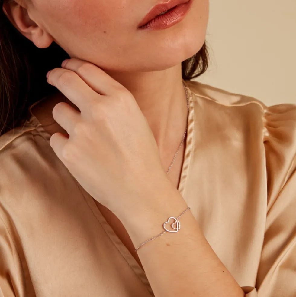 Bracelet Ticia Or Jaune Argent Blanc Oxyde De Zirconium