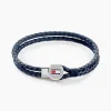 Bracelet Tommy Hilfiger Bruce Cuir De Veau Bleu
