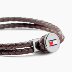 Bracelet Tommy Hilfiger Bruce Cuir De Veau Marron