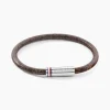 Bracelet Tommy Hilfiger Printed Cord Cuir De Veau Marron