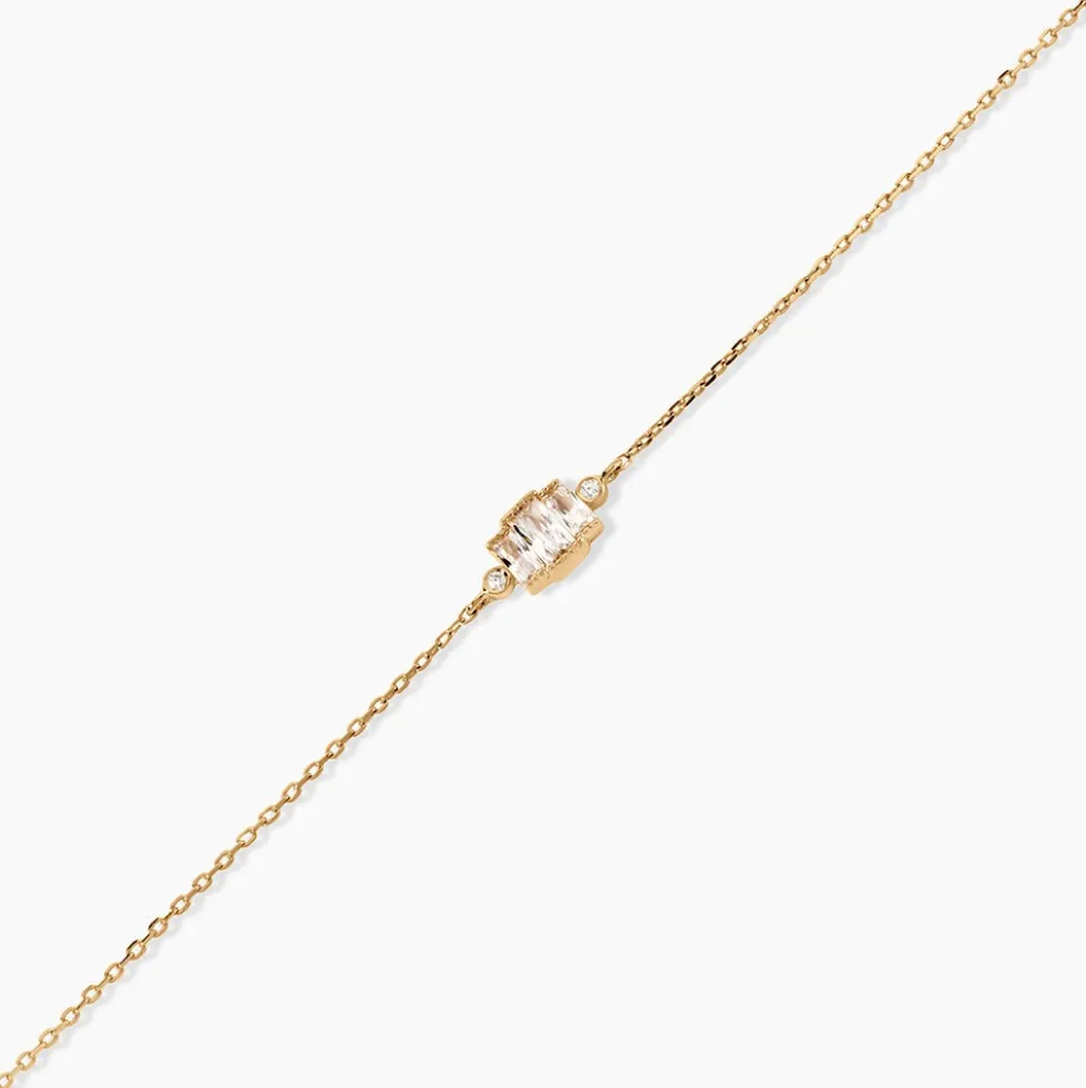 Bracelet Valentyne Plaque Or Jaune Oxyde De Zirconium