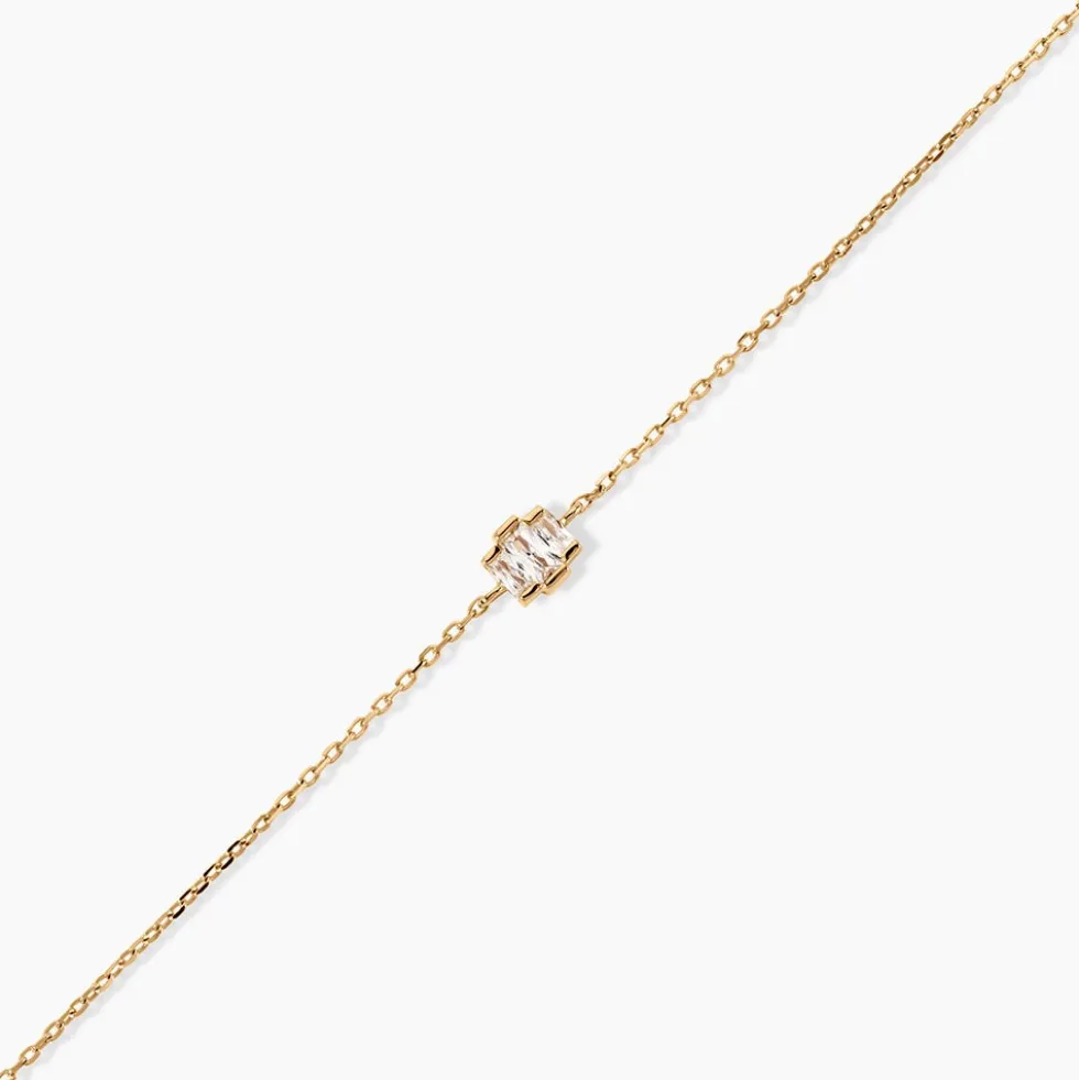 Bracelet Valentyne Plaque Or Jaune Oxyde De Zirconium