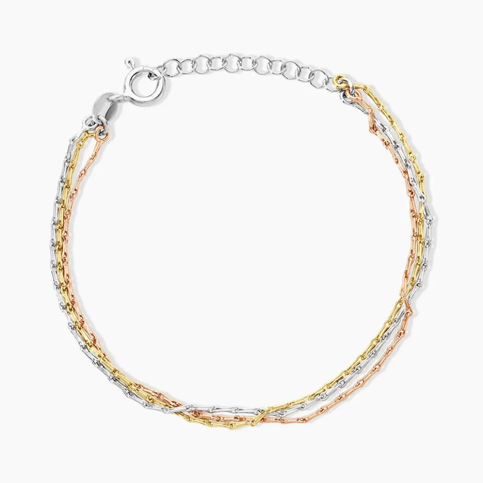 Bracelet Ylsa Argent Tricolore