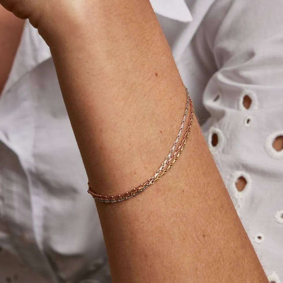 Bracelet Ylsa Argent Tricolore