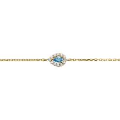 Bracelet Zihna Plaqué Or Jaune Pierre De Synthèse Oxyde