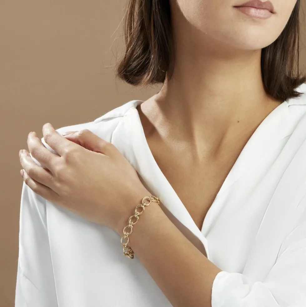 Bracelet Aaron Maille Fantaisie Or Jaune