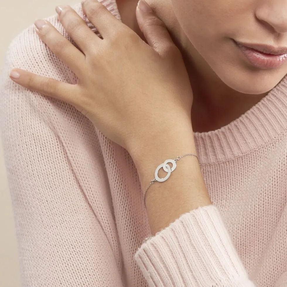 Bracelet Abbygael Argent Blanc