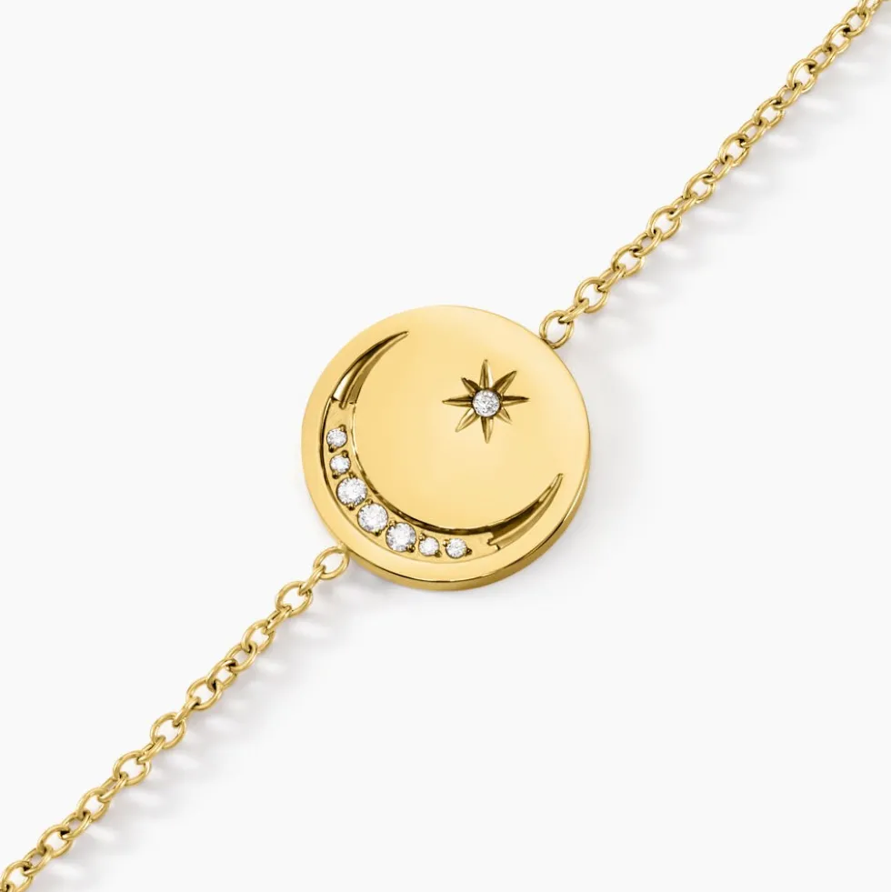 Bracelet Acier Doré Cristal