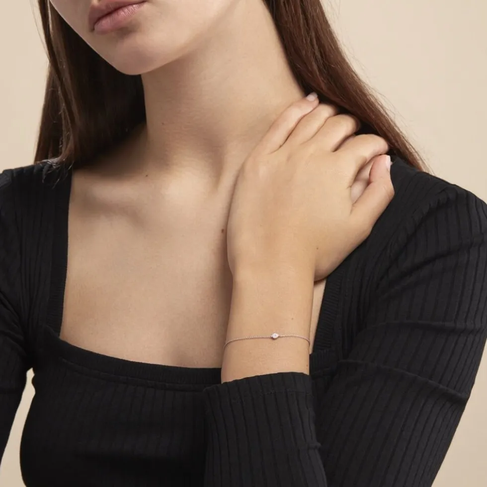 Bracelet Adhira Or Blanc Diamant