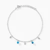 Bracelet Adiva Argent Blanc Turquoise