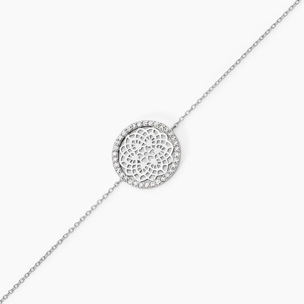 Bracelet Agnete Argent Blanc Oxyde De Zirconium