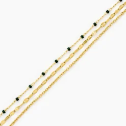 Bracelet Amala Acier Jaune Verre