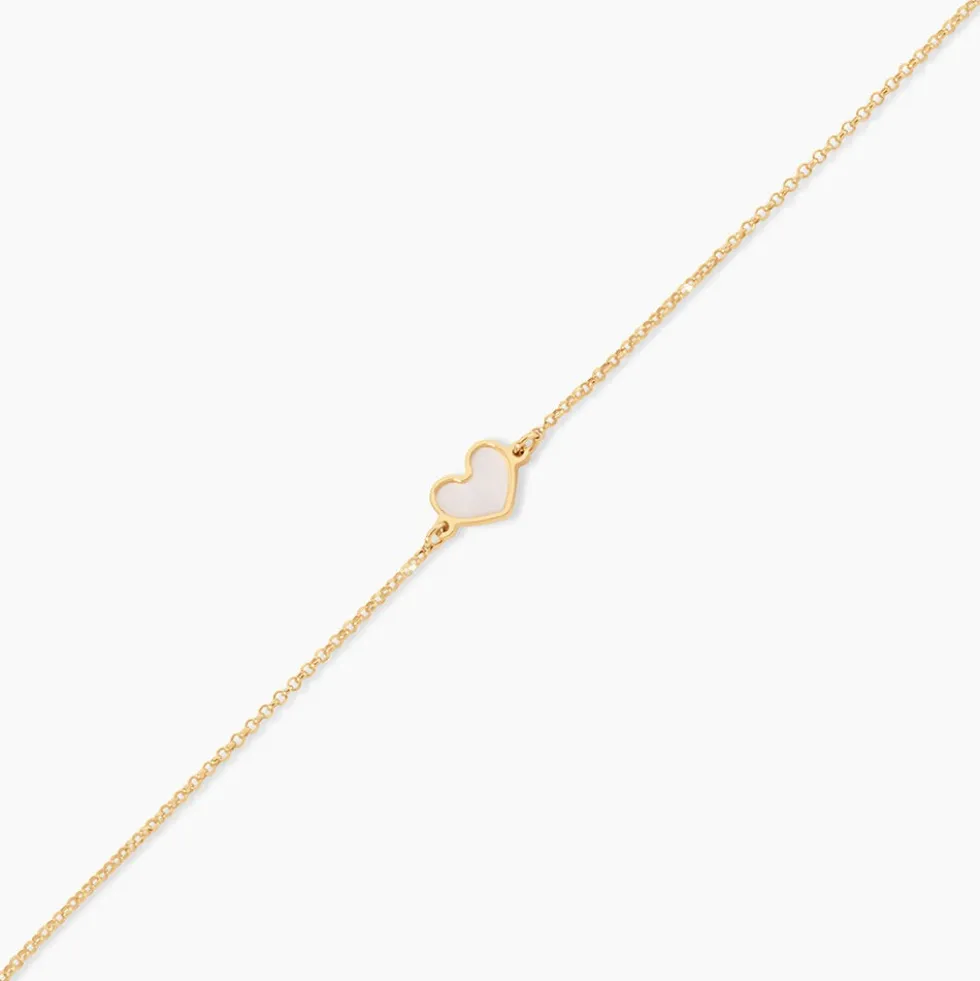 Bracelet Amaryllis Coeur Or Jaune Nacre