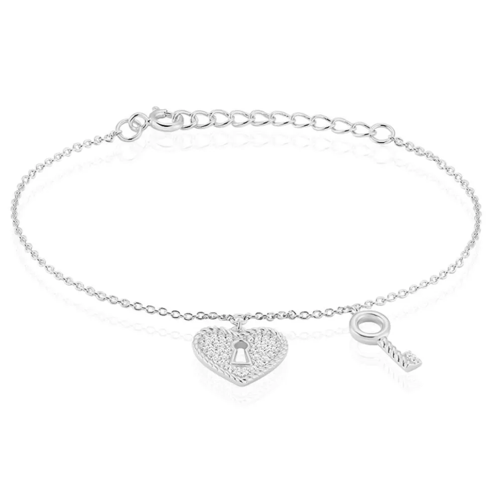 Bracelet Anakin Argent Blanc Oxyde De Zirconium