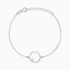 Bracelet Anas Argent Blanc Oxyde De Zirconium