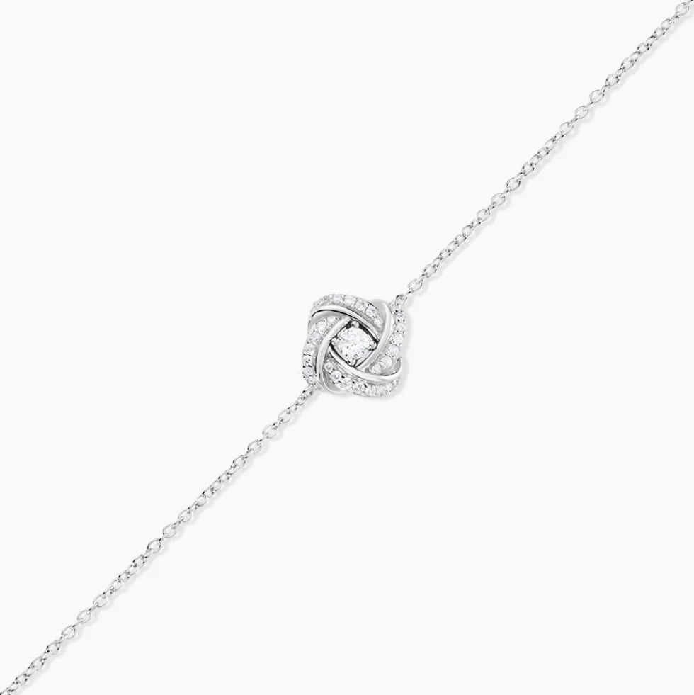 Bracelet Anasthase Argent Blanc Oxyde De Zirconium