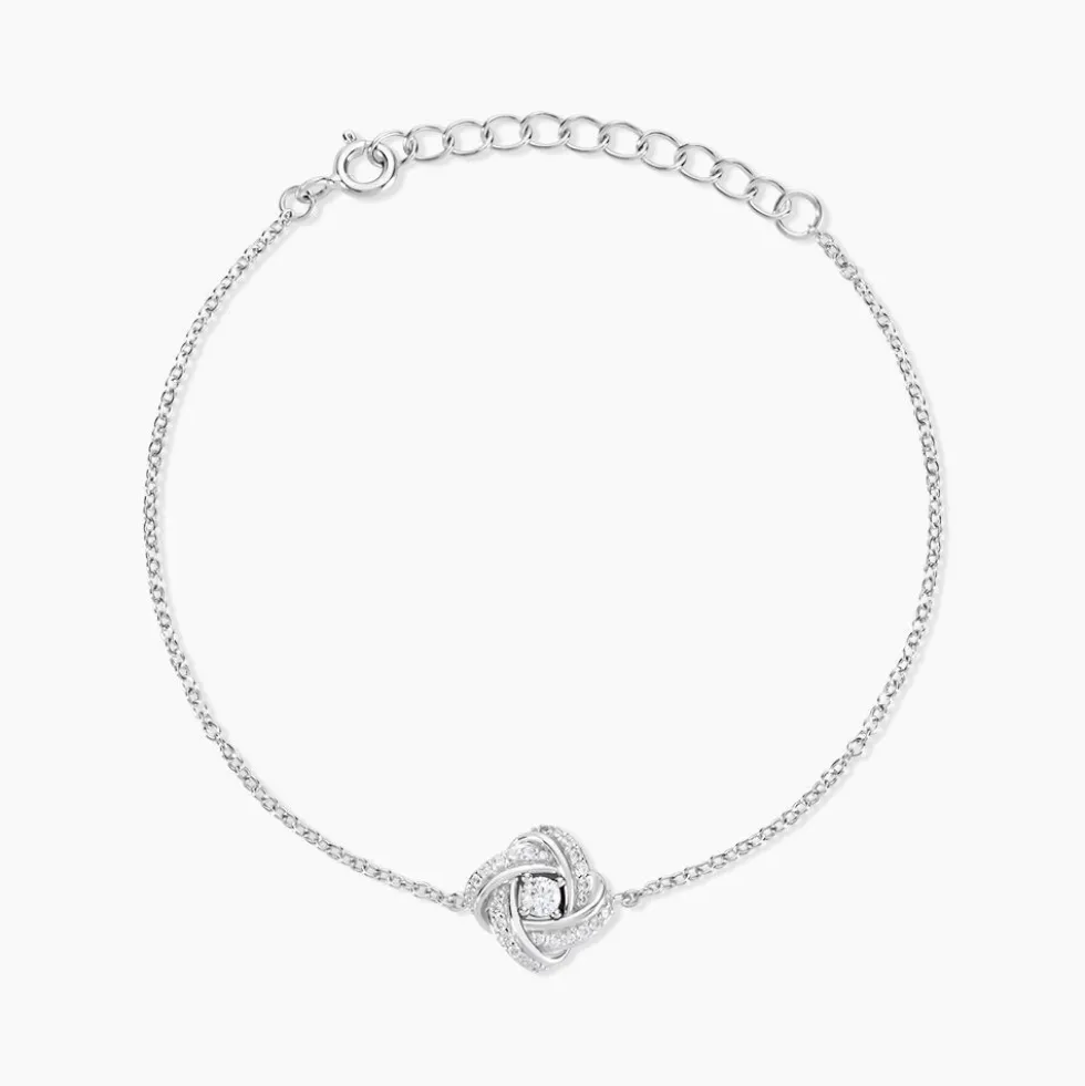 Bracelet Anasthase Argent Blanc Oxyde De Zirconium