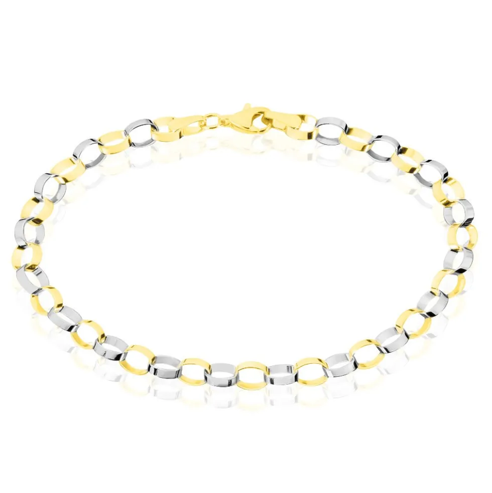 Bracelet Andrej Maille Fantaisie Or Bicolore