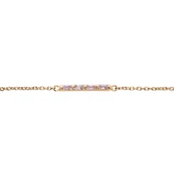 Bracelet Andrew Argent Rose Oxyde De Zirconium Rose