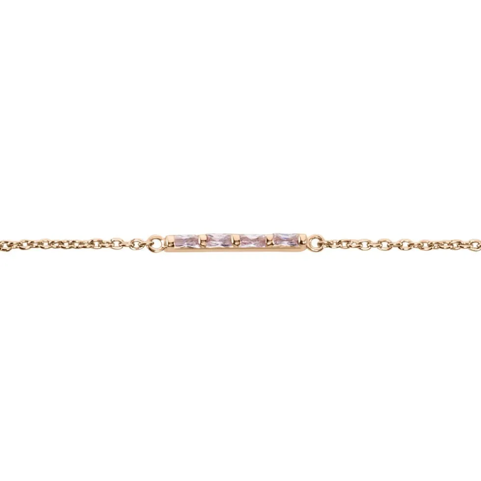Bracelet Andrew Argent Rose Oxyde De Zirconium Rose