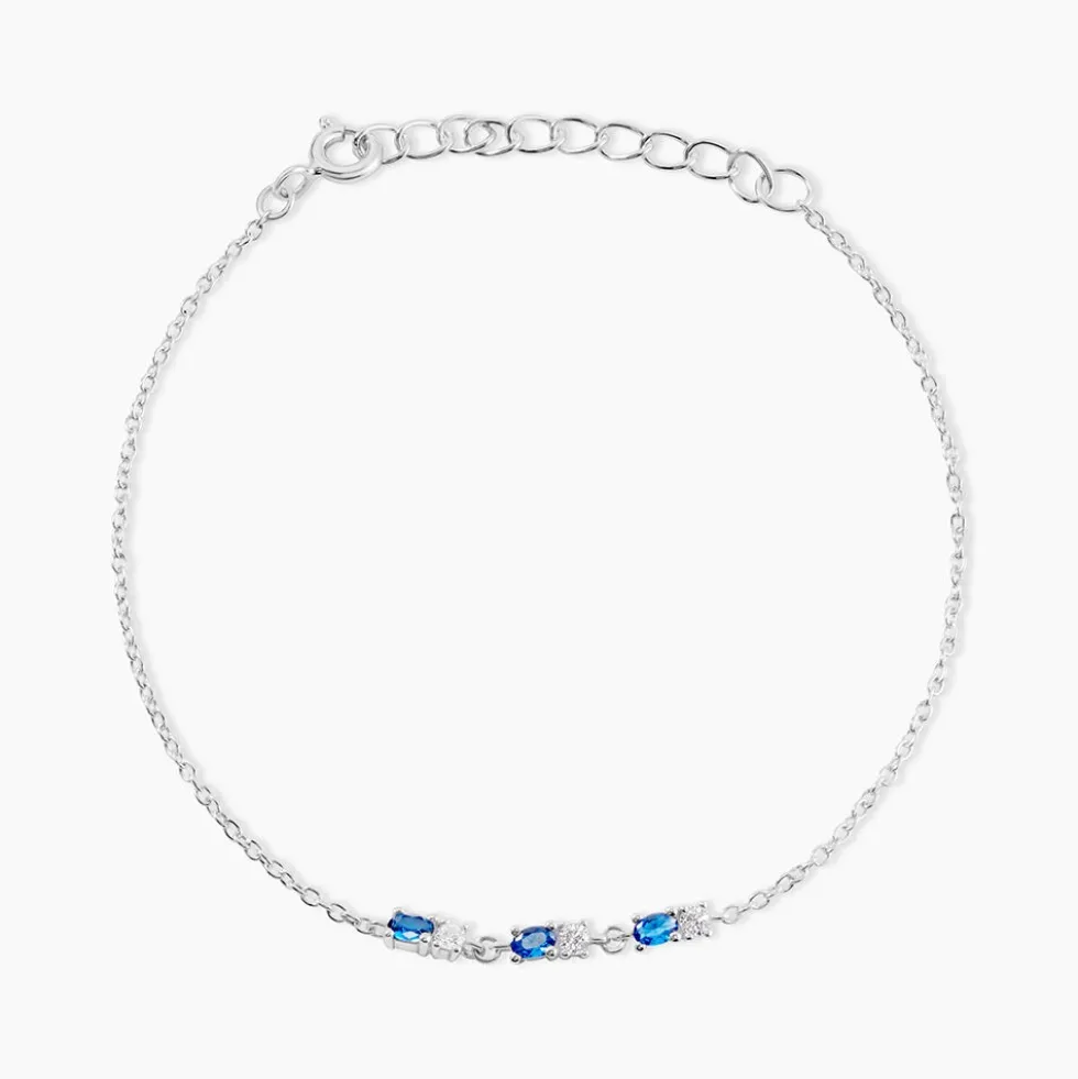 Bracelet Argent Blanc Augusts Oxydes De Zirconium