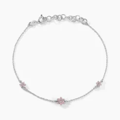 Bracelet Argent Blanc Blossom Bash Oxyde De Zirconium