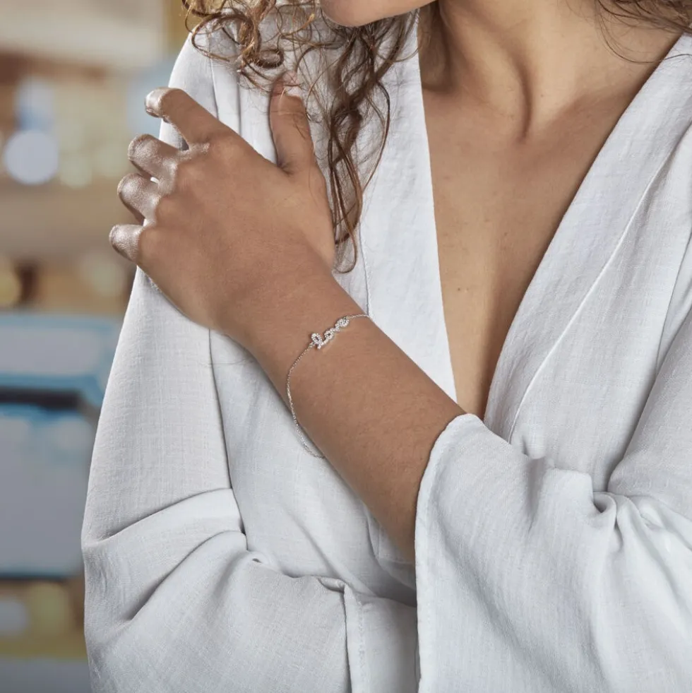 Bracelet Argent Blanc Elly Oxyde De Zirconium
