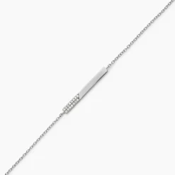 Bracelet Argent Blanc Evodie Oxyde De Zirconium
