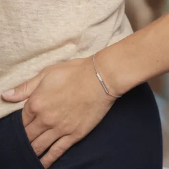 Bracelet Argent Blanc Evodie Oxyde De Zirconium