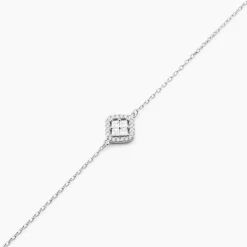 Bracelet Argent Blanc Justina Oxyde De Zirconium