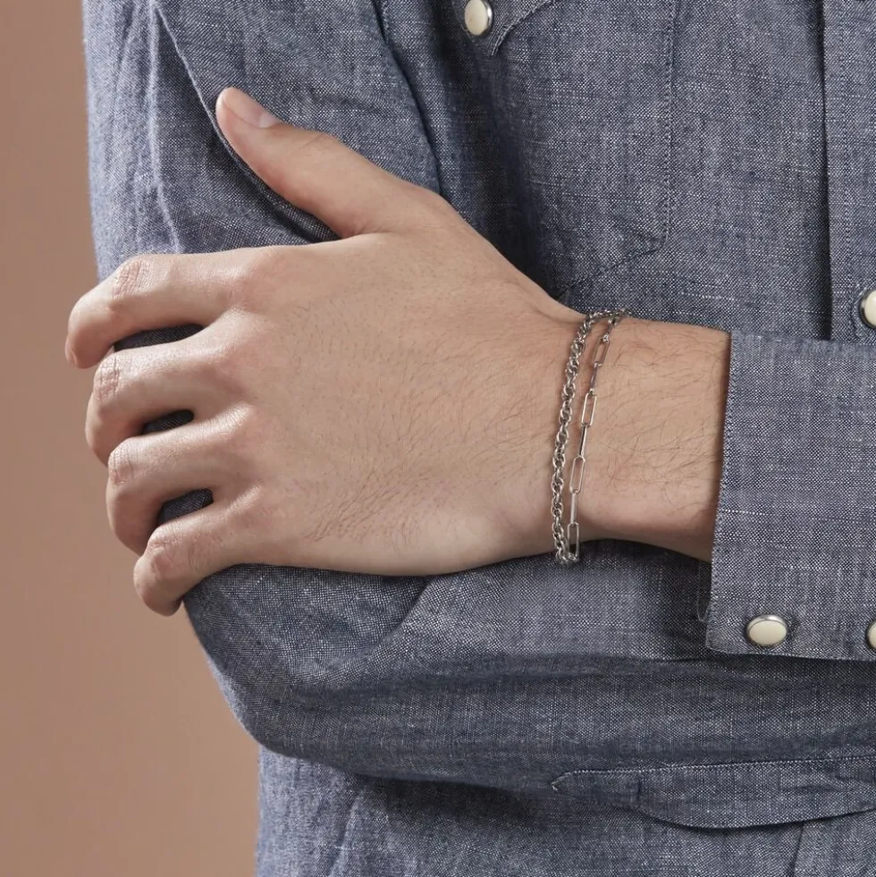 Bracelet Argent Blanc Livio