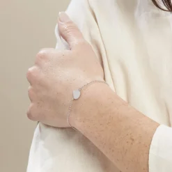 Bracelet Argent Blanc Paros