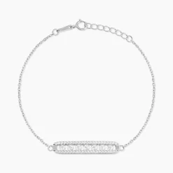 Bracelet Argent Blanc Soha Oxyde De Zirconium