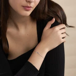 Bracelet Argent Ronky Oxydes De Zirconium