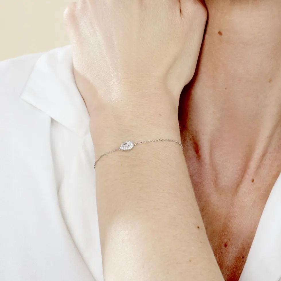 Bracelet Argent Tania Oxydes De Zirconium