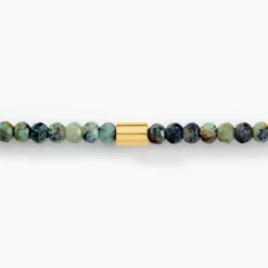 Bracelet Athena Acier Doré Jaspe Africain