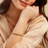 Bracelet Athena Acier Jaune Pierre De Synthese