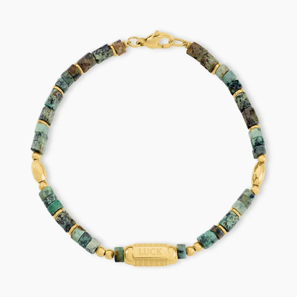 Bracelet Athena Acier Jaune Turquoise