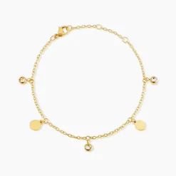 Bracelet Aurore Acier Doré Cristal