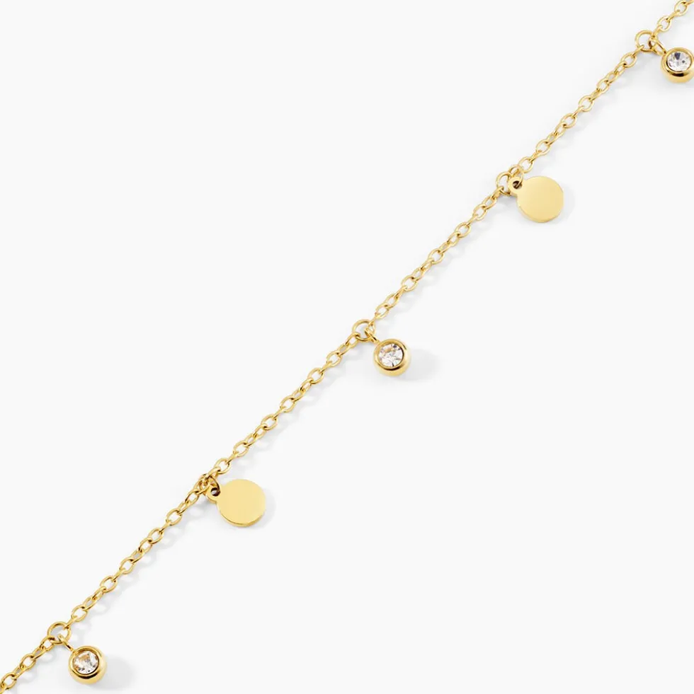 Bracelet Aurore Acier Doré Cristal