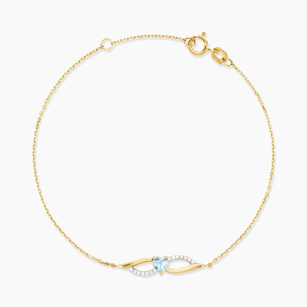 Bracelet Azubah Or Jaune Topaze Oxyde De Zirconium