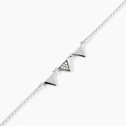 Bracelet Bartoumieu Argent Blanc Oxyde De Zirconium