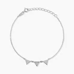 Bracelet Bartoumieu Argent Blanc Oxyde De Zirconium