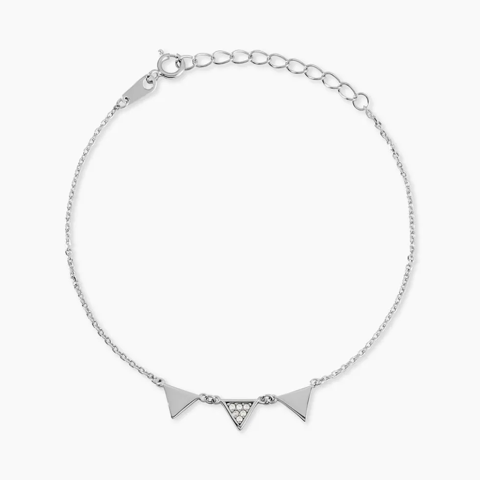 Bracelet Bartoumieu Argent Blanc Oxyde De Zirconium