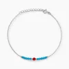 Bracelet Behati Argent Blanc Corail Turquoise