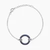 Bracelet Bertillianne Argent Blanc Céramique Et Oxyde De Zirconium