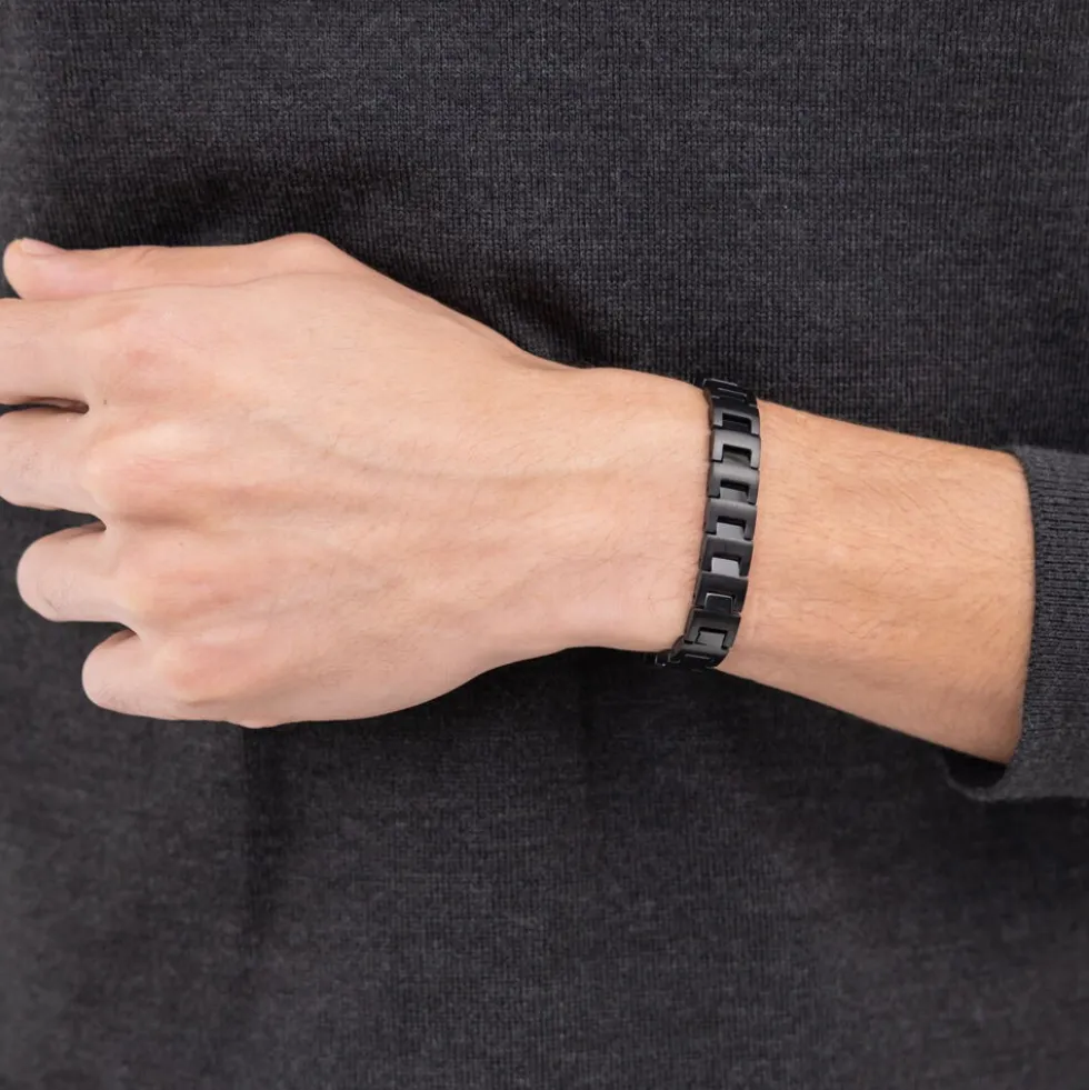 Bracelet Boss Candor Acier Noir