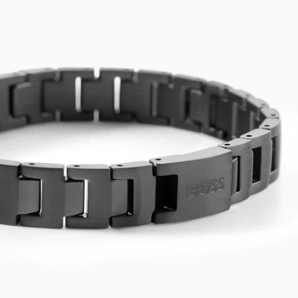 Bracelet Boss Candor Acier Noir