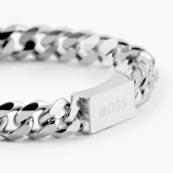 Bracelet Boss Chain Link Acier Blanc